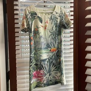 H&M scenic tropical short sleeve dress